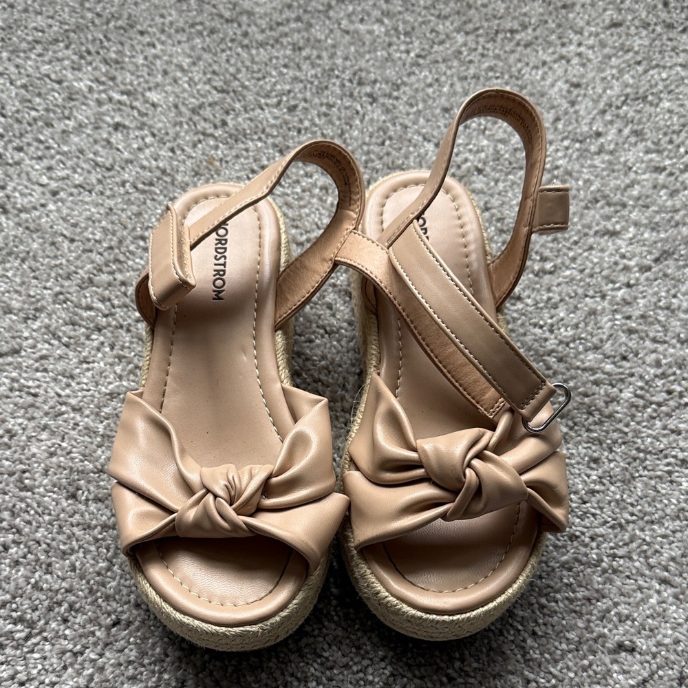Nordstrom Kids Tan Knot Front Espadrille Sandals